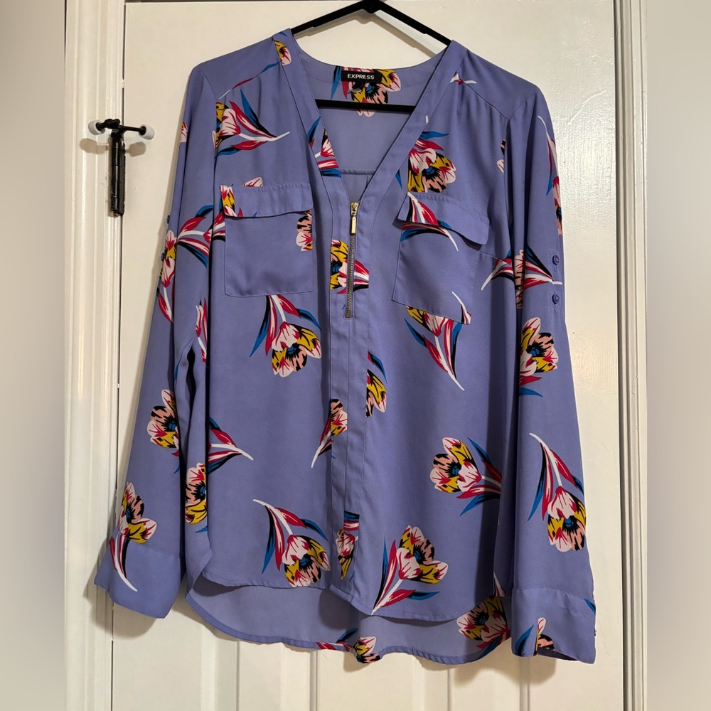 Lavender Floral Blouse